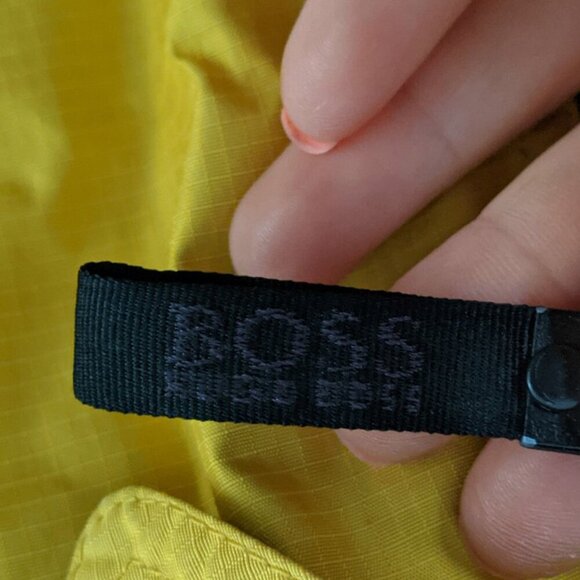 Vintage HUGO BOSS Sport 90s BOXER Jacket Yellow Black Lightweight - Picture 8 of 16